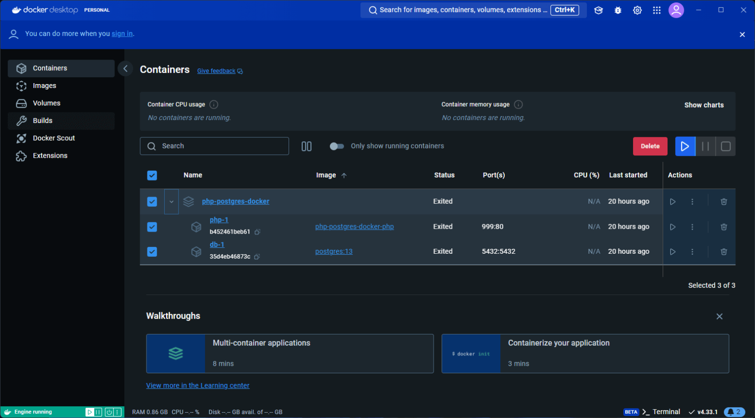 วิธีจำลองเซิฟเวอร์ PHP Docker และ PostgreSQL บน Container แทน XAMPP